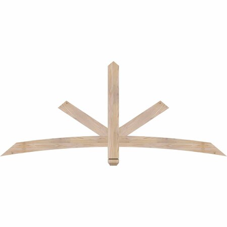 Ekena Millwork Alberta Smooth Timber Gable Bracket, Douglas Fir, 72"W x 30"H x 1 1/2"D x 3 1/2"F, 10/12 Pitch GBW072X30X0204ALB00SDF